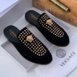Versace Slouches with Gold Studs