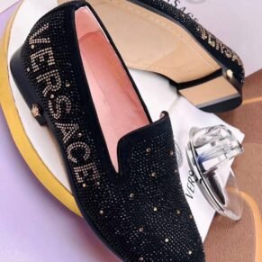 Buy trendy type Versace Rhinestone Loafer and Best online store for clothes and shoes.