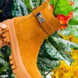 Yellow suede Chelsea Boots